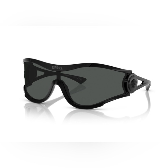 NEW VERSACE SHIELD SUNGLASSES MOD 4475 5360/87 BLACK VE4475 536087 EYEWEAR - Picture 3 of 8